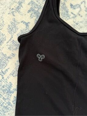 Aritzia Black Tank Jumpsuit with Small Gray Logo